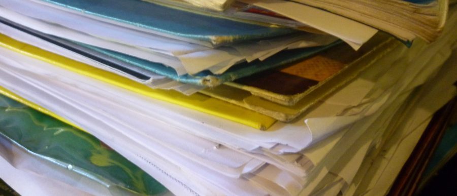 Stack of Papers and binders
